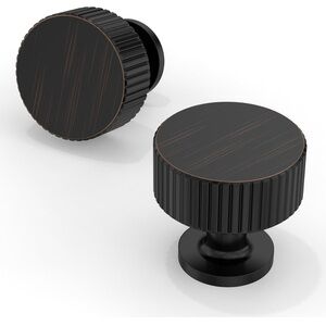 New 8 Elegant Oil Rubbed Bronze Textured Cabinet Knob Pulls Hardware Zinc